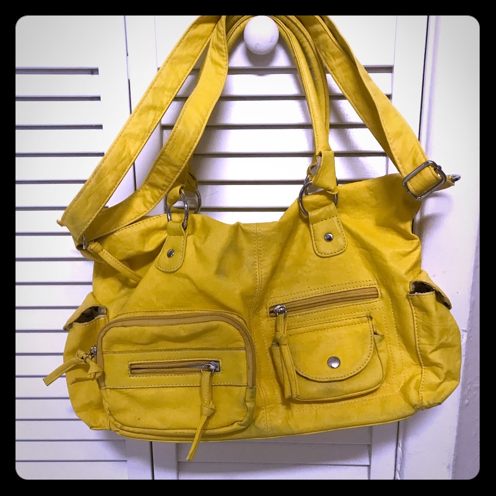 Claire’s yellow handbag